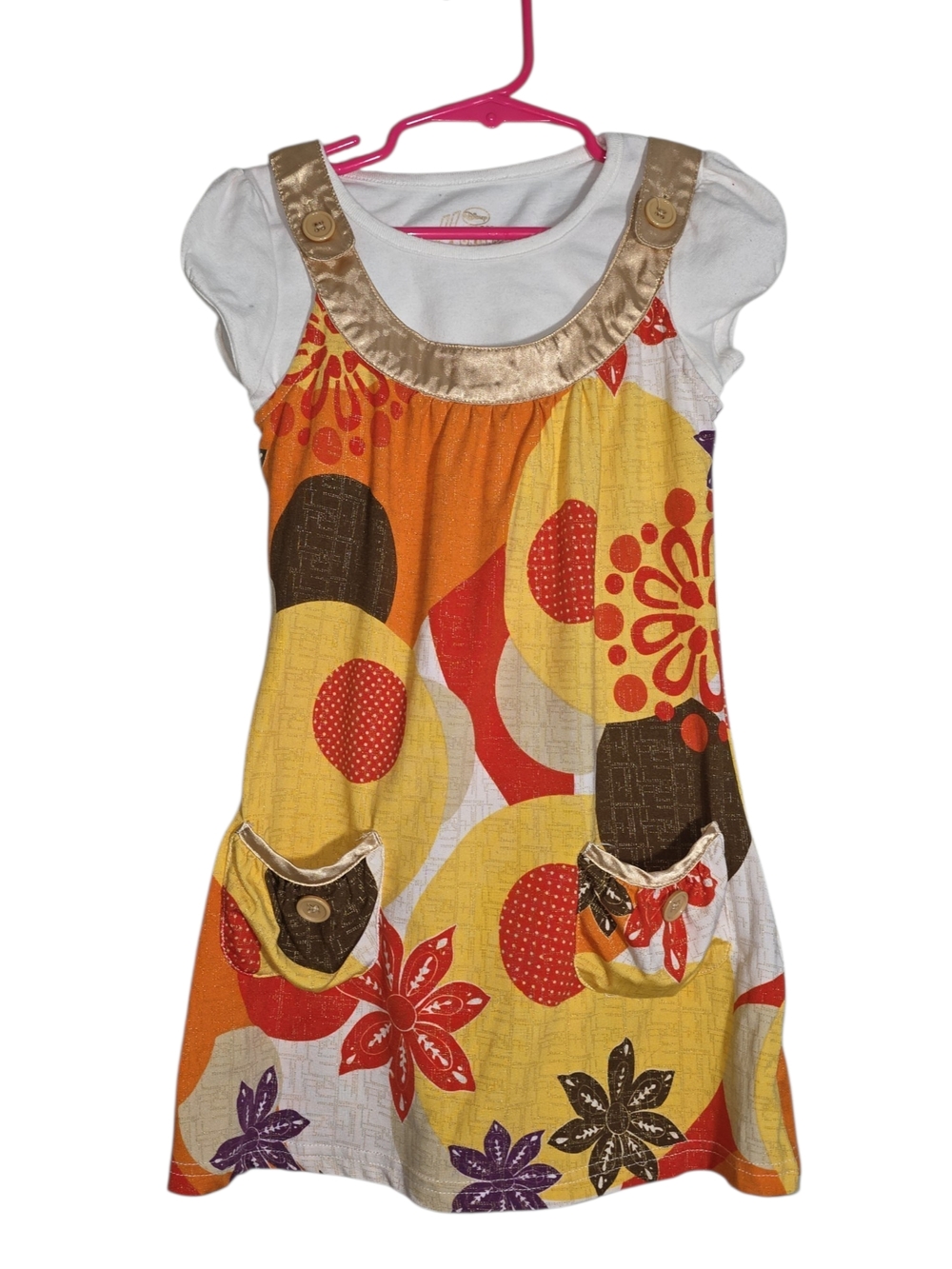 Disney Hannah Montana White Tee with Yellow Accent Size 6